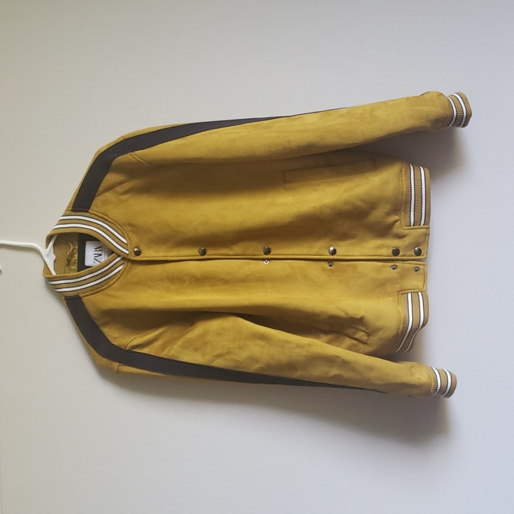 Zara suede bomber jacket